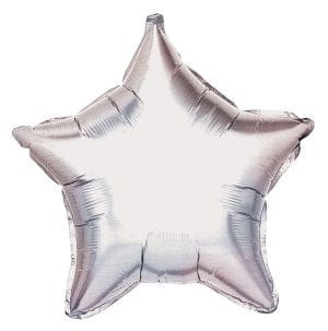 Balloons2Go Balloons 19" Silver Star Foil Balloon 19" Silver Star Foil Balloon