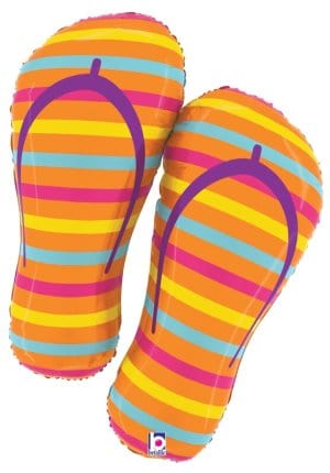 Balloons2Go Balloons 30" Summer Flip Flops Foil Balloon - Pkg 30" Summer Flip Flops Foil Balloon - Pkg