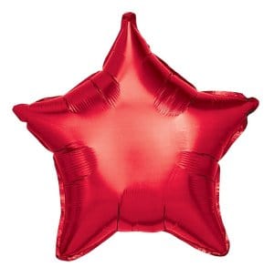Balloons2Go Balloons 19" Red Star Foil Balloon 19" Red Star Foil Balloon