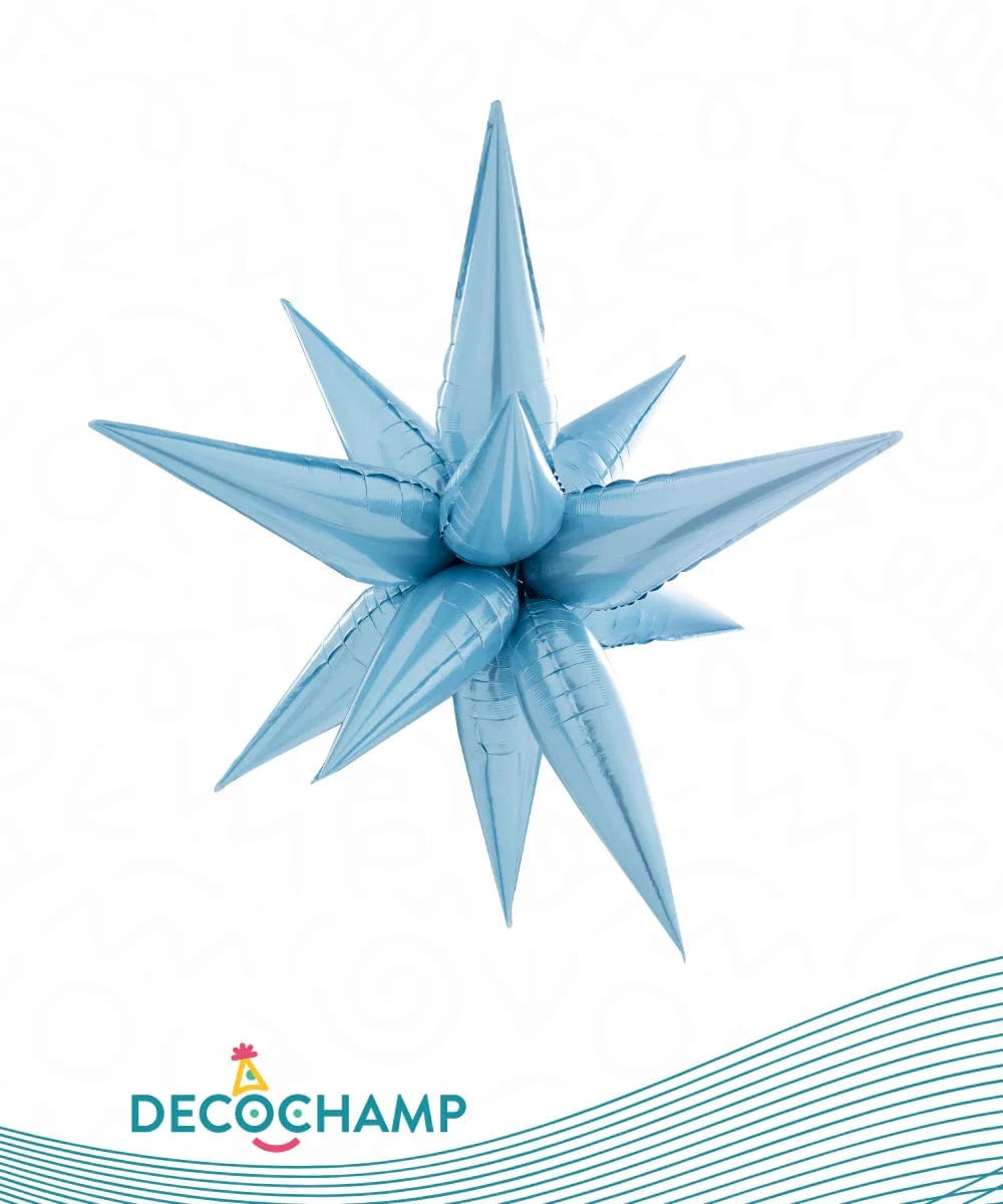 Balloons2Go Balloons Light Blue / 26 Inch Decochamp Starburst All Sizes Decochamp Starburst All Sizes