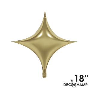 Decochamp Balloons 18" Champagne Star Point Foil Balloon 1ct 18" Champagne Star Point Foil Balloon 1ct