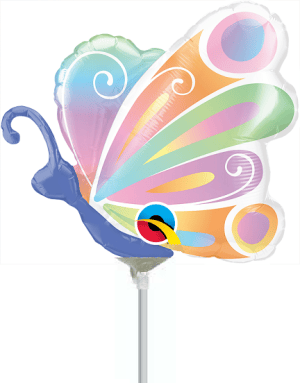 qualatex Balloons 14" Beautiful Butterfly Air-Fill Shape Foil Balloon 14" Beautiful Butterfly Air-Fill Shape Foil Balloon
