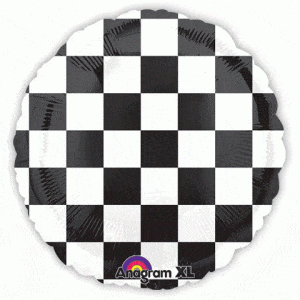Balloons2Go Balloons 18" Checkerboard Racing Foil Balloon 18in Checkerboard Racing Foil Balloon | Sports & Racing Decor