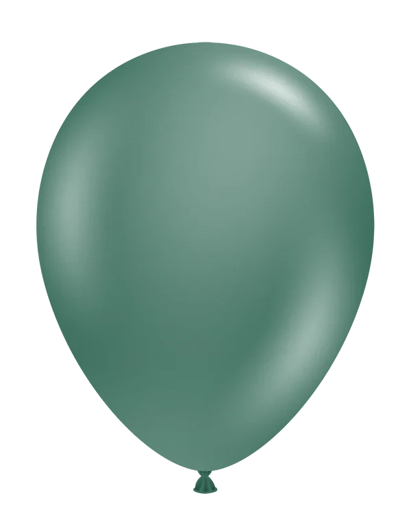 Balloons2Go Balloons 5 inch (50 Ct) / Evergreen TUFTEX Deluxe Round Latex Colors | All Sizes Tuftex Designer Round Latex Balloons | Assorted Premium Colors