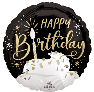 Balloons2Go Balloons 18" Satin BSG Birthday Wishes Foil Balloon 18in Satin Birthday Wishes Balloon | BSG Foil