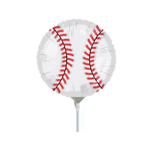 Balloons2Go Balloons 4" Baseball Air-Fill Foil Balloo 4" Baseball Air-Fill Foil Balloo