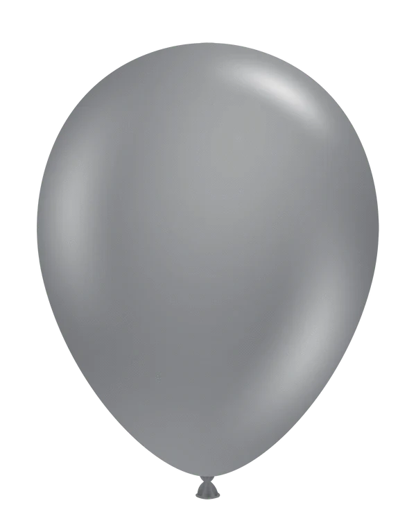 Balloons2Go Balloons 5 inch (50 Ct) / Grey Smoke TUFTEX Deluxe Round Latex Colors | All Sizes Tuftex Designer Round Latex Balloons | Assorted Premium Colors