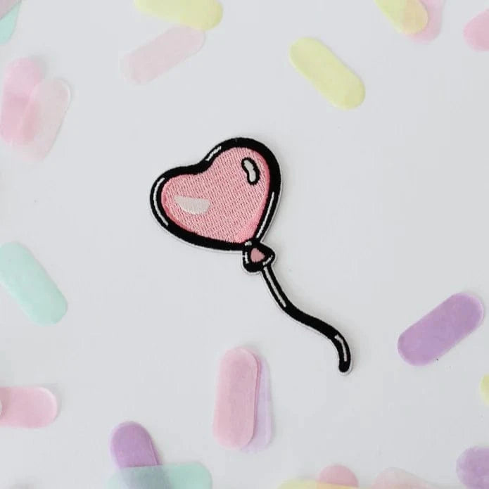 Balloons2Go Balloons POP HEART BALLOON EMBROIDERED PATCH 33in Betallic Fuchsia Palm Frond Balloon | Tropical Leaf Foil