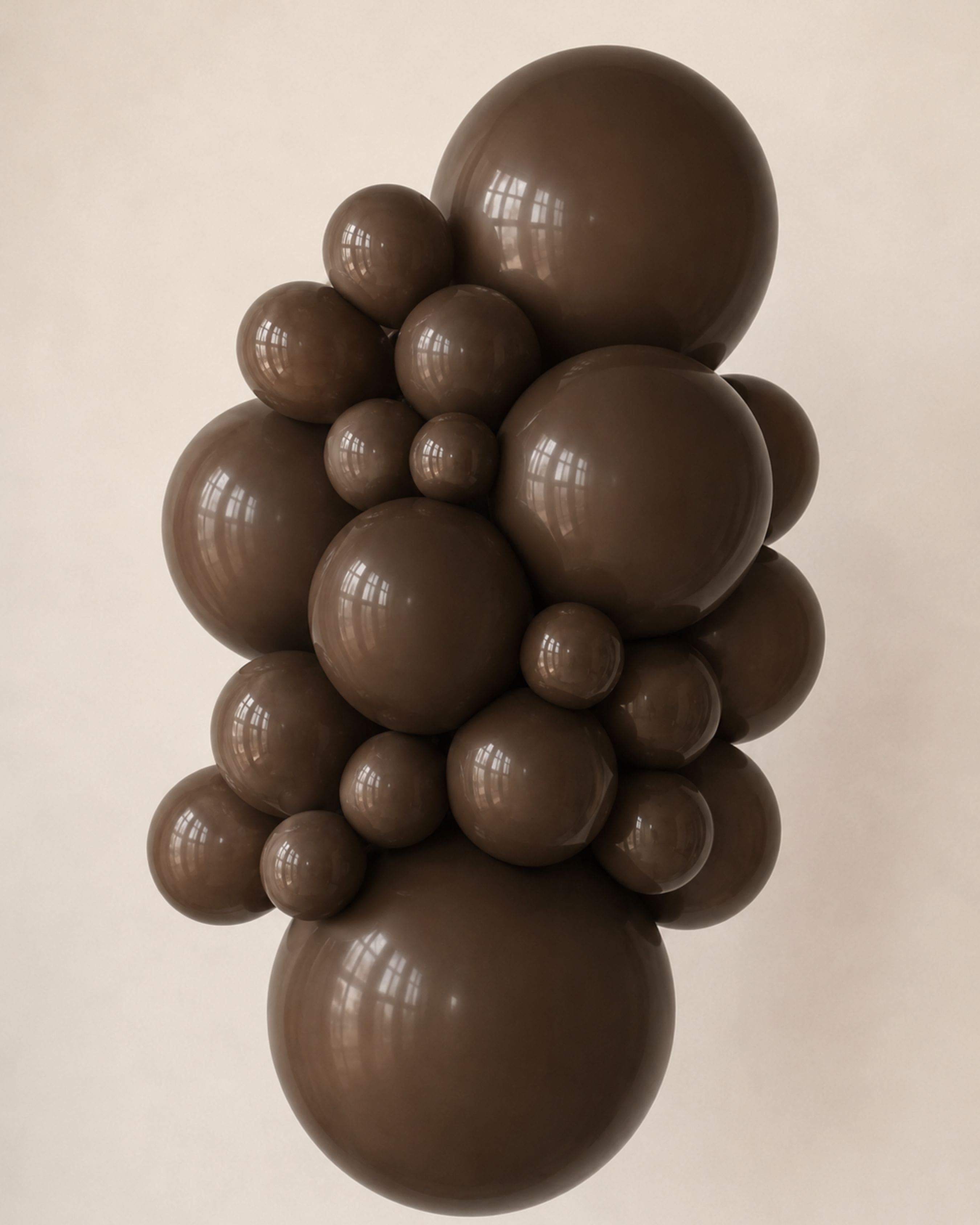 Balloons2Go Balloons 5 inch (100 Ct) / Chocolate Brown Kalisan Standard Colors All Sizes Kalisan Deluxe Latex Balloons | Vibrant Color Collection