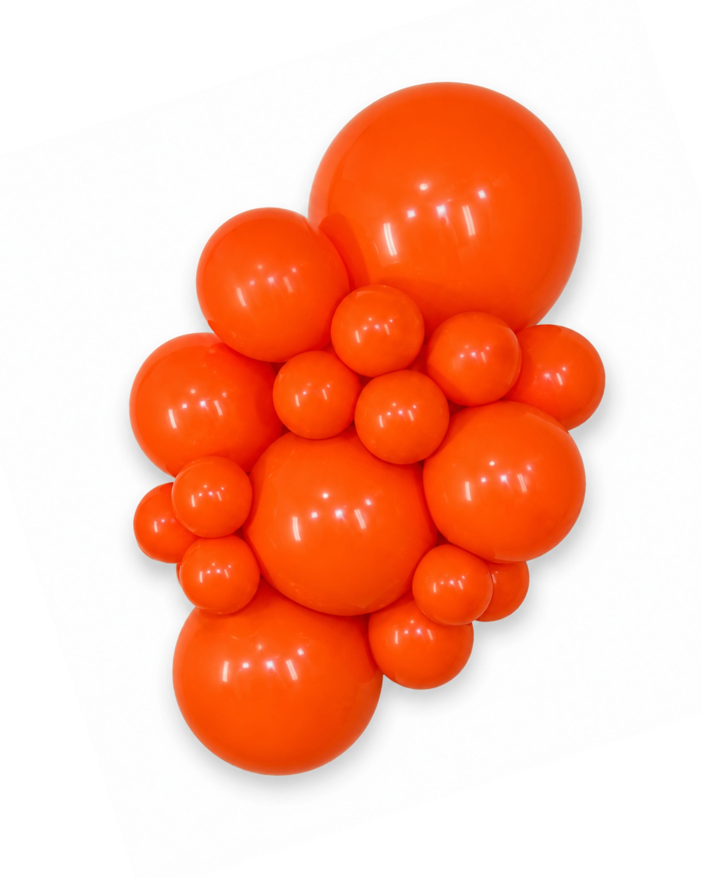 Balloons2Go Balloons 5 inch (50 Ct) / Flame Orange Kalisan Standard Colors All Sizes Kalisan Deluxe Latex Balloons | Vibrant Color Collection