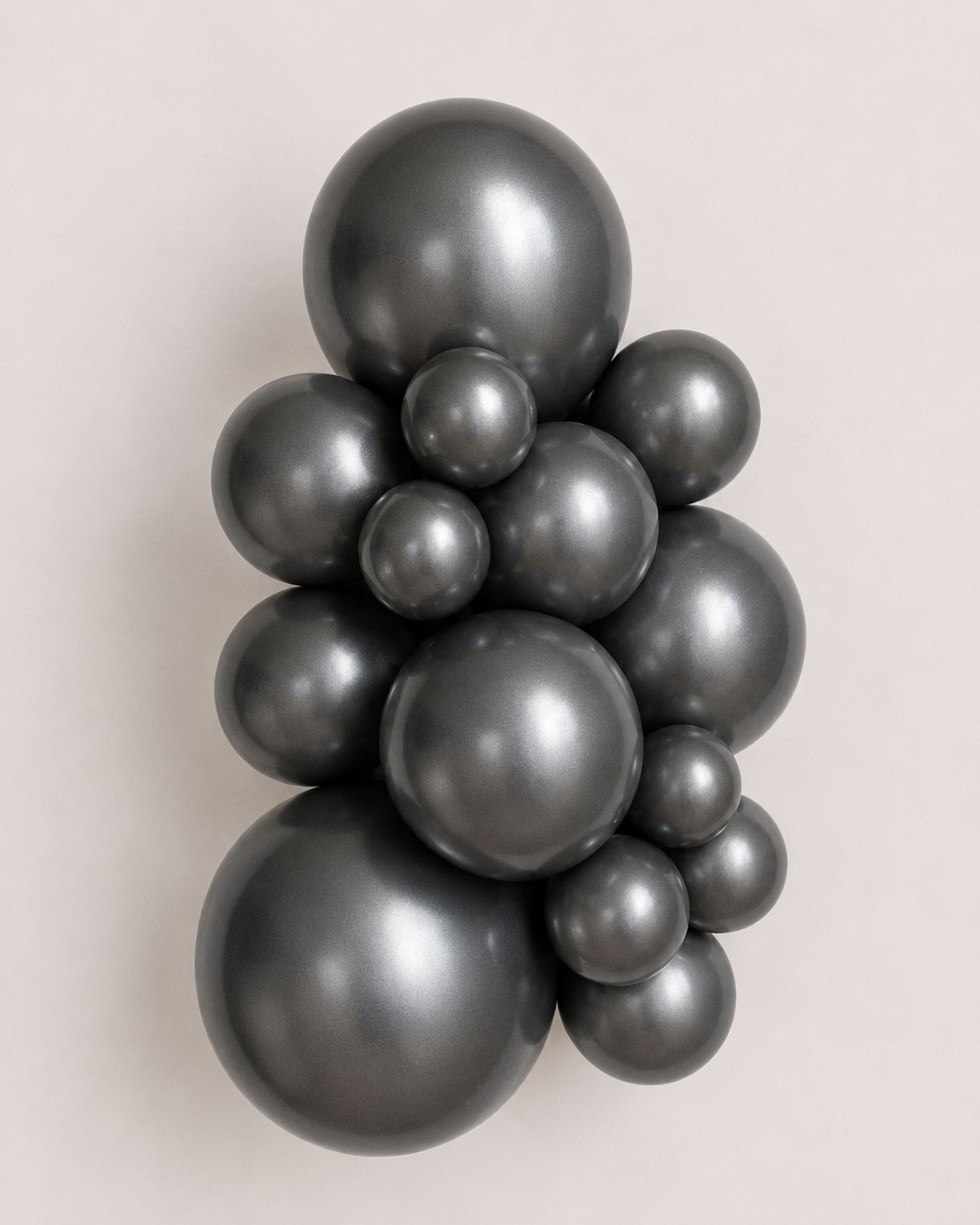 Balloons2Go Balloons Mirror Space Grey / 5 inch (100 Ct) Kalisan Mirror Collection– High Shine Latex Balloons for Statement Decor Kalisan Mirror Collection Latex Balloons | Glossy Metallic Finish