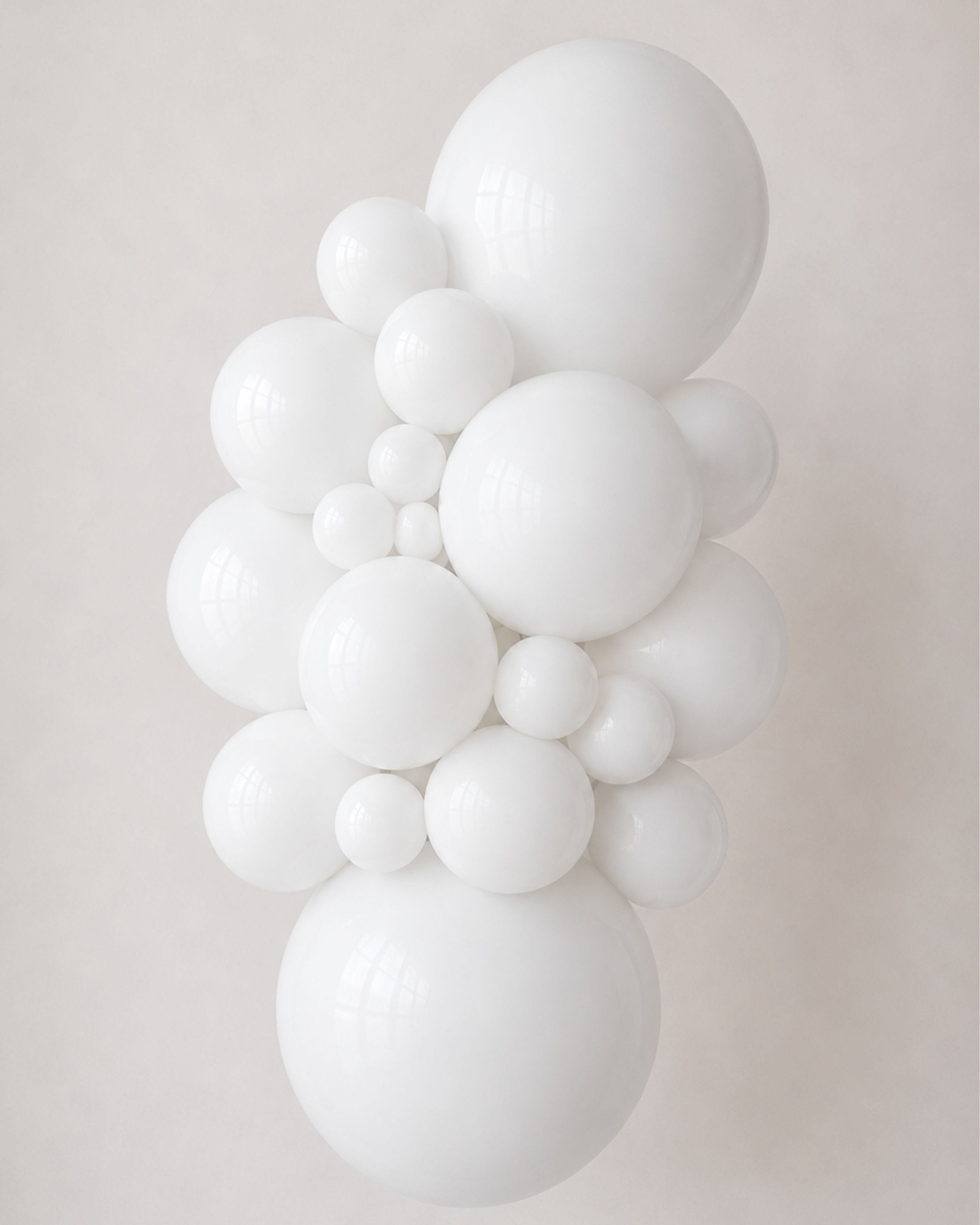 Balloons2Go Balloons 5 inch (100 Ct) / White Kalisan Standard Colors All Sizes Kalisan Deluxe Latex Balloons | Vibrant Color Collection