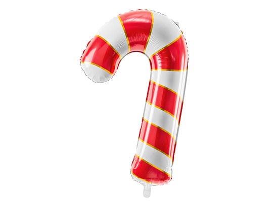 Balloons2Go Balloons Foil balloon Candy cane, 50x82cm, red 50x82cm Candy Cane Foil Balloon | Red & White Christmas Decor