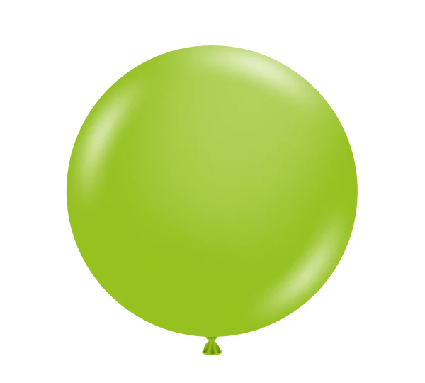 Balloons2Go Balloons 24 inch (25 Ct) / Lime Green TUFTEX Deluxe Round Latex Colors | All Sizes Tuftex Designer Round Latex Balloons | Assorted Premium Colors