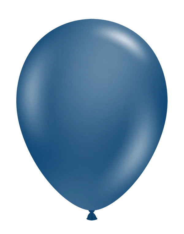 Balloons2Go Balloons 5 inch (50 Ct) / Navy TUFTEX Deluxe Round Latex Colors | All Sizes Tuftex Designer Round Latex Balloons | Assorted Premium Colors