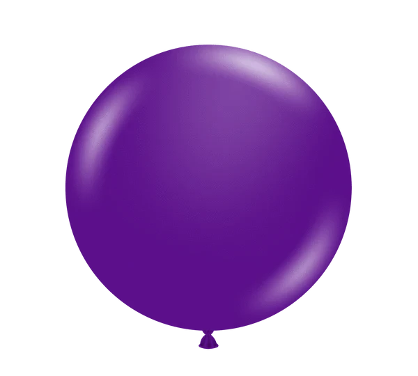 Balloons2Go Balloons 24 inch (25 Ct) / Plum Purple TUFTEX Deluxe Round Latex Colors | All Sizes Tuftex Designer Round Latex Balloons | Assorted Premium Colors