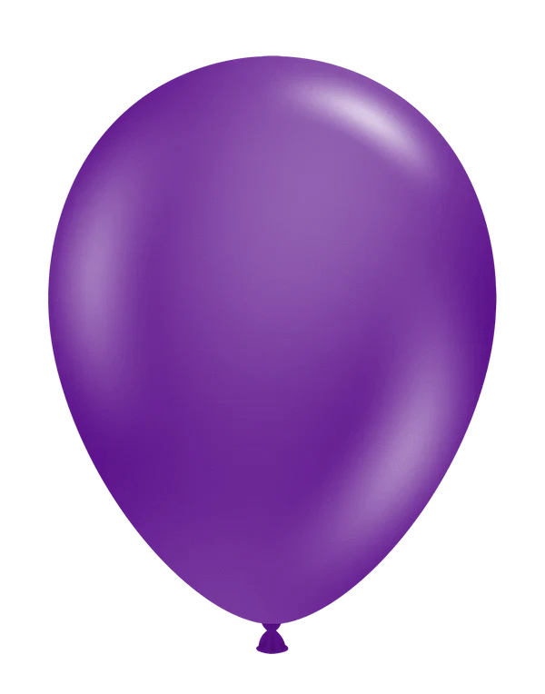Balloons2Go Balloons 5 inch (50 Ct) / Plum Purple TUFTEX Deluxe Round Latex Colors | All Sizes Tuftex Designer Round Latex Balloons | Assorted Premium Colors