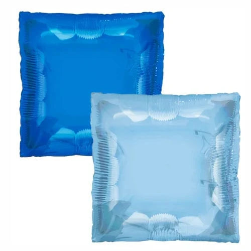 Balloons2Go Balloons 24" Tuftex Baby Blue and Blue Square Foil Balloon 24" Tuftex Baby Blue and Blue Square Foil Balloon
