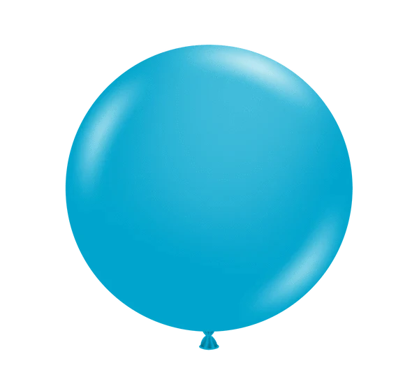 Balloons2Go Balloons 24 inch (25 Ct) / Turquoise TUFTEX Deluxe Round Latex Colors | All Sizes Tuftex Designer Round Latex Balloons | Assorted Premium Colors