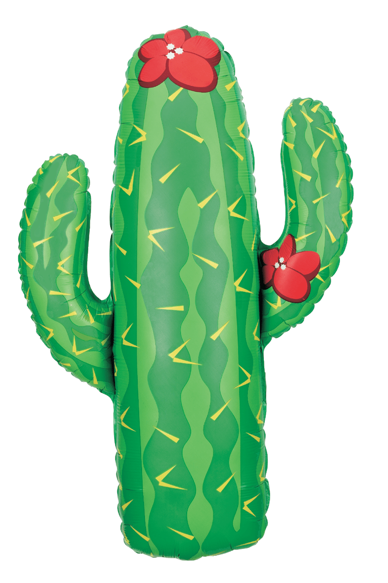 Balloons2Go Balloons Cactus 41 inch Balloon 41in Cactus Balloon | Giant Green Plant-Shaped Foil Balloon
