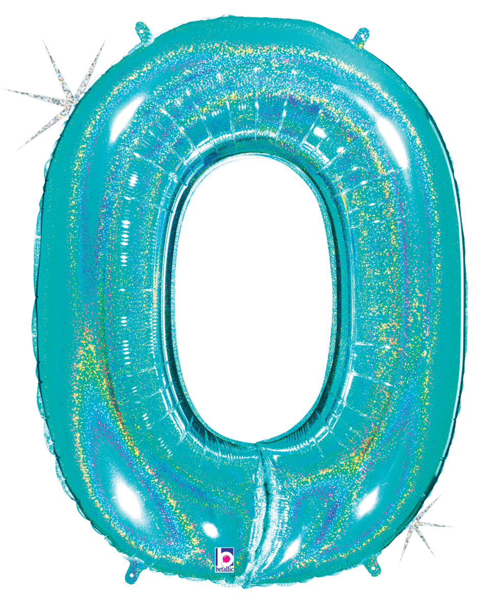 Balloons2Go Balloons 40 inch / 0 40" Robbin's Egg Blue Number Foil Balloons 40" Blue Number Foil Balloon – Birthday & Milestone