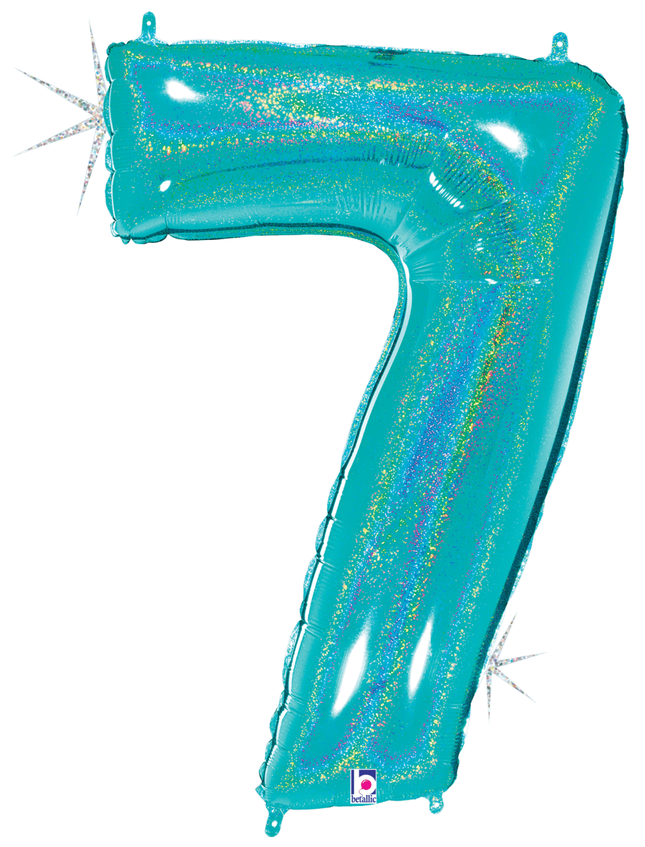 Balloons2Go Balloons 40 inch / 7 40" Robbin's Egg Blue Number Foil Balloons 40" Blue Number Foil Balloon – Birthday & Milestone