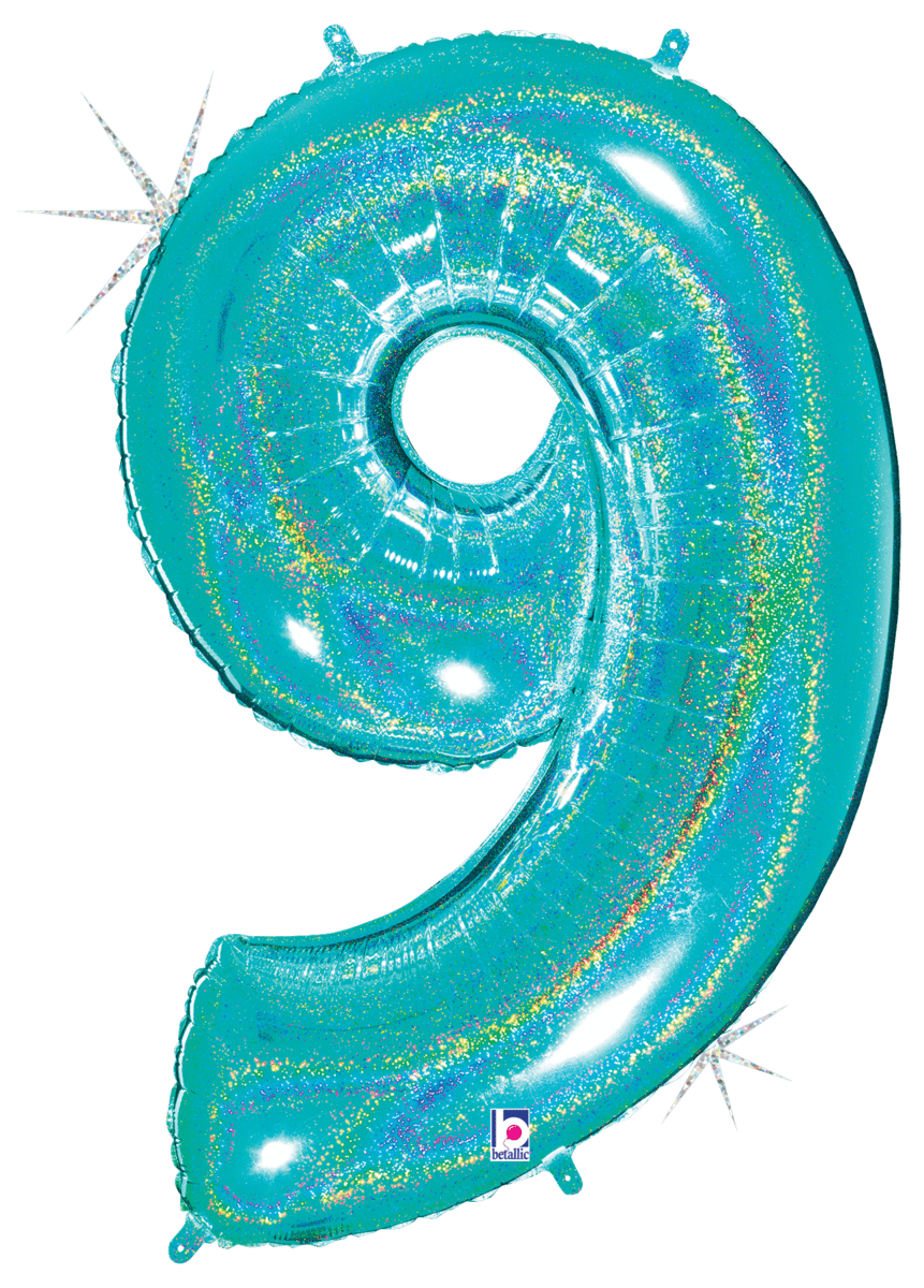 Balloons2Go Balloons 40 inch / 9 40" Robbin's Egg Blue Number Foil Balloons 40" Blue Number Foil Balloon – Birthday & Milestone