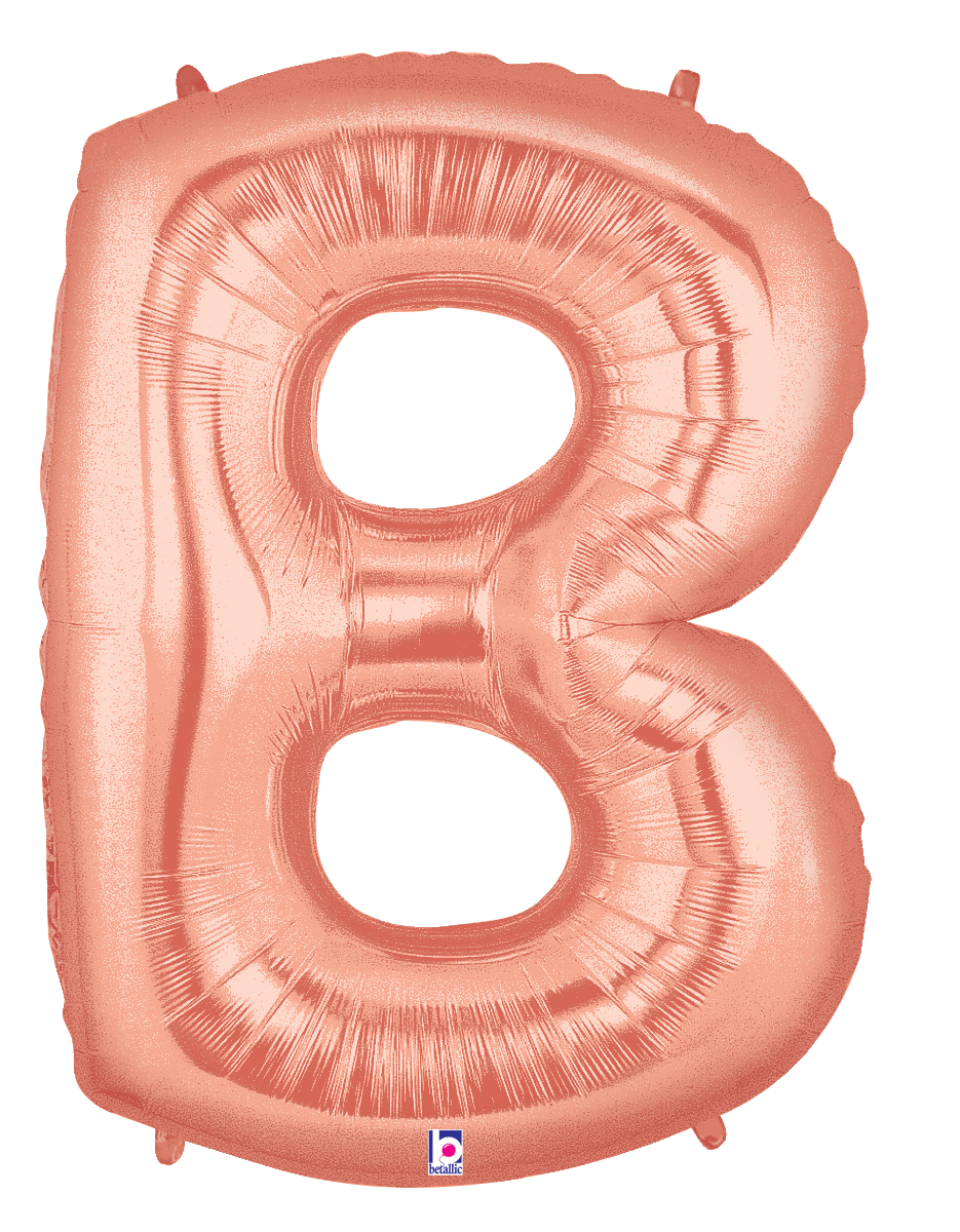 Balloons2Go Balloons 40 inch / B 40" Rose Gold Letter Balloons 40in Rose Gold Letter Balloons | Customizable Party Banner