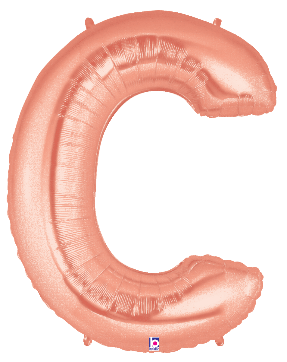 Balloons2Go Balloons 40 inch / C 40" Rose Gold Letter Balloons 40in Rose Gold Letter Balloons | Customizable Party Banner