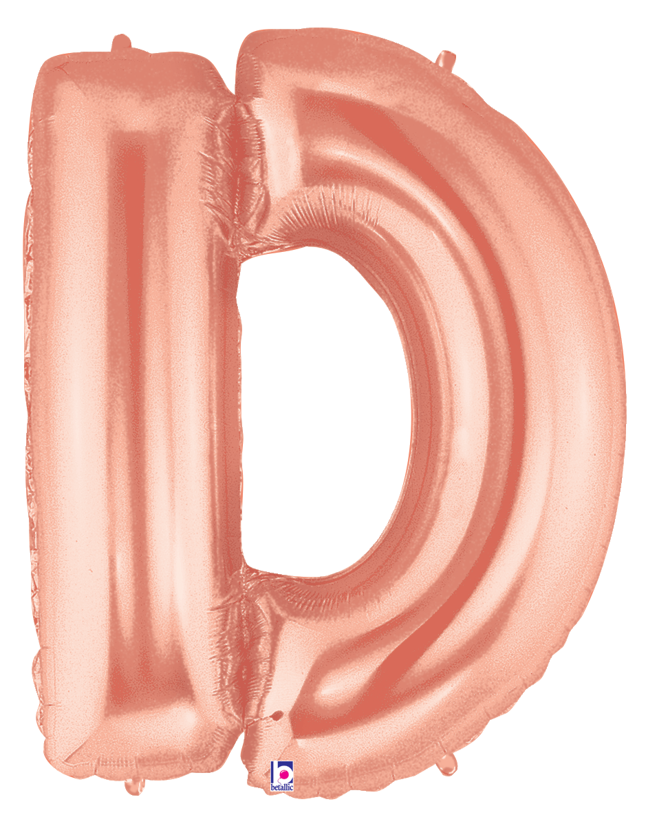 Balloons2Go Balloons 40 inch / D 40" Rose Gold Letter Balloons 40in Rose Gold Letter Balloons | Customizable Party Banner