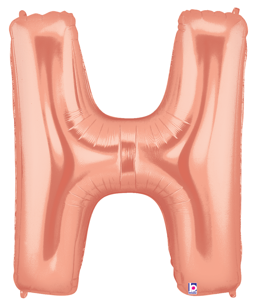 Balloons2Go Balloons 40 inch / H 40" Rose Gold Letter Balloons 40in Rose Gold Letter Balloons | Customizable Party Banner