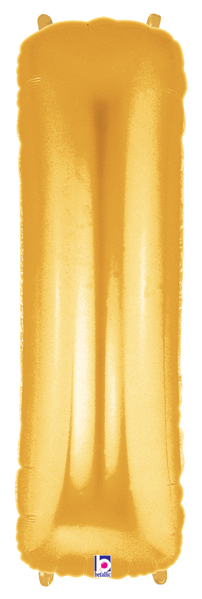 Balloons2Go Balloons I 14 inch Foil Letters Gold 14in Gold Foil Letter Balloons | A-Z Air-Fill Party Decor