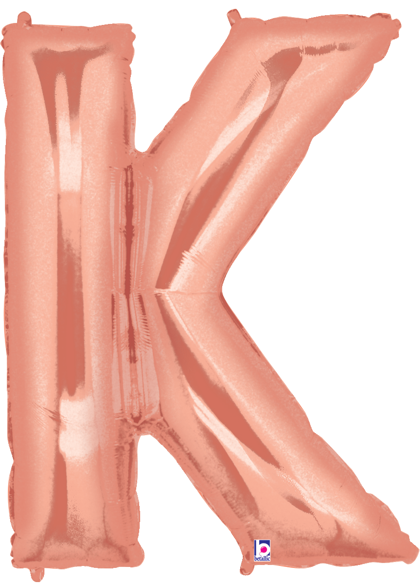 Balloons2Go Balloons 40 inch / K 40" Rose Gold Letter Balloons 40in Rose Gold Letter Balloons | Customizable Party Banner