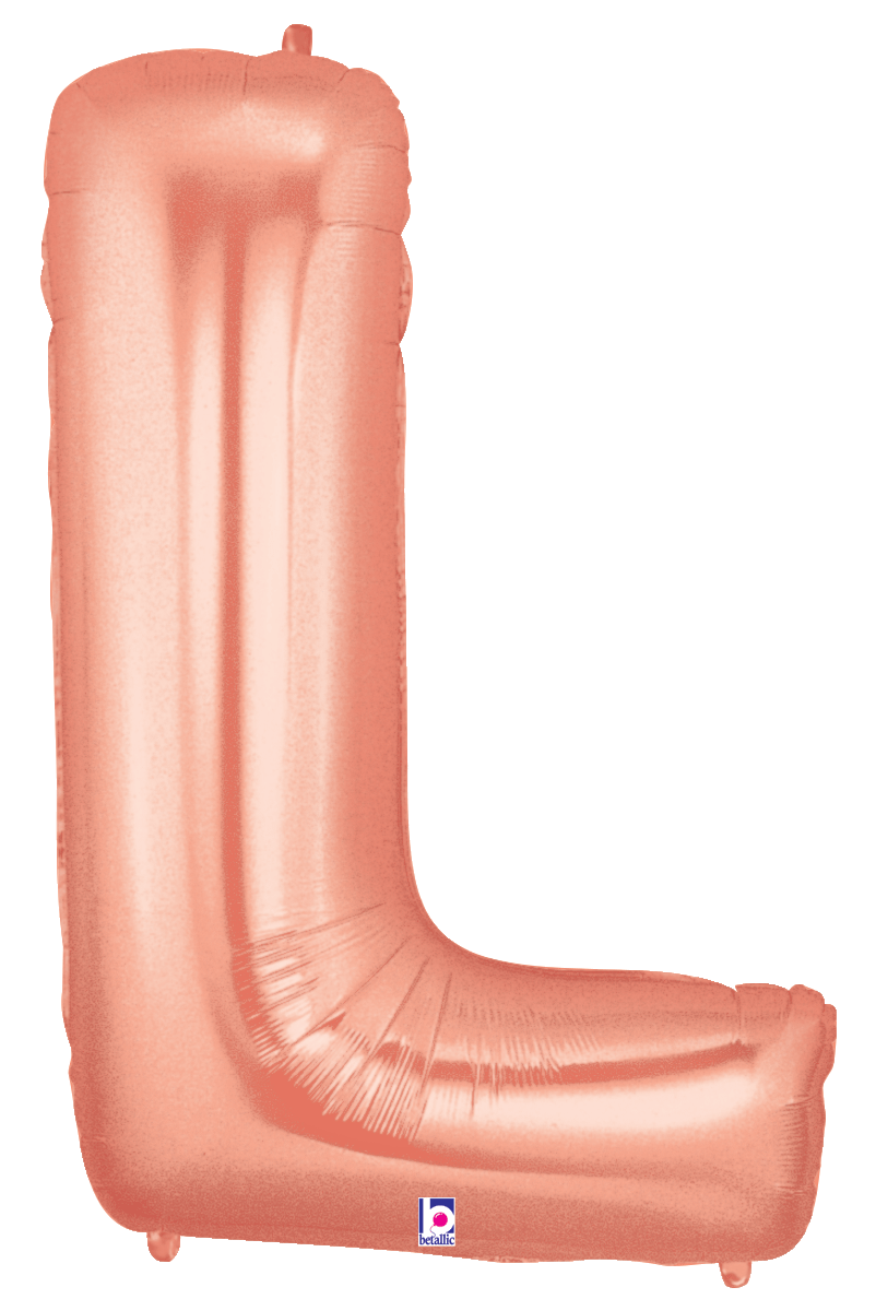 Balloons2Go Balloons 40 inch / L 40" Rose Gold Letter Balloons 40in Rose Gold Letter Balloons | Customizable Party Banner