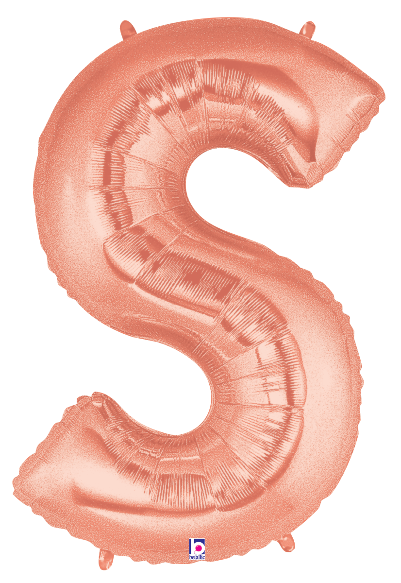 Balloons2Go Balloons 40 inch / S 40" Rose Gold Letter Balloons 40in Rose Gold Letter Balloons | Customizable Party Banner