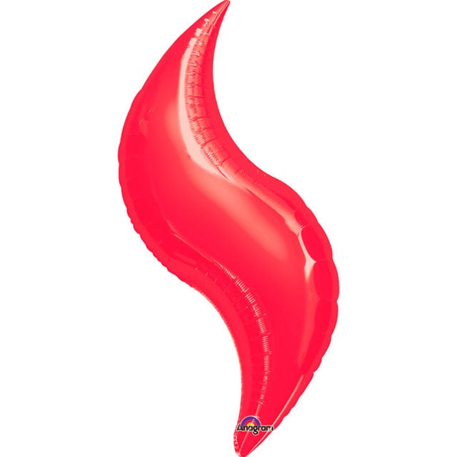 RED CURVE Foil Balloon