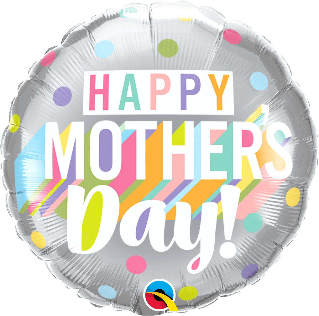 Balloons2Go Balloons Mother's Day Big Pastel Dots Balloon Mother's Day Big Pastel Dots Balloon