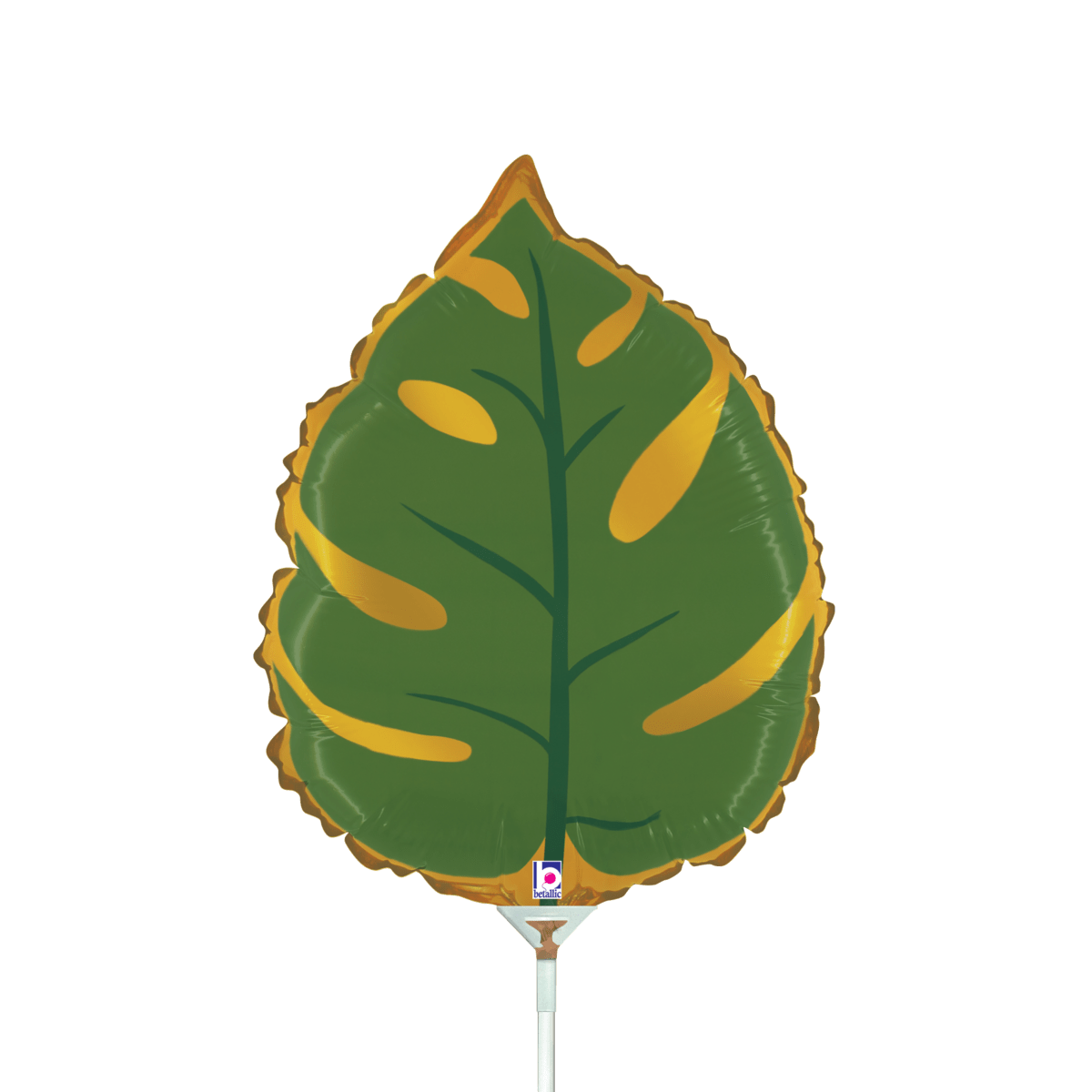 Balloons2Go Balloons 14 inch Tropical Leaf Balloon 14in Tropical Leaf Balloon | Jungle & Luau Party Decor