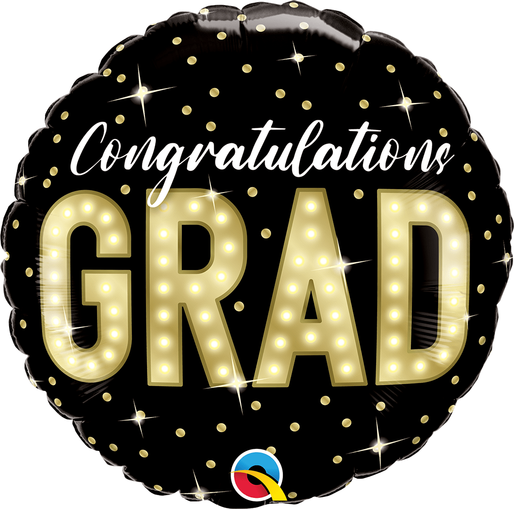 Balloons2Go Balloons Grad Marquee Lights Balloon Grad Marquee Lights Balloon | Graduation Party Decor