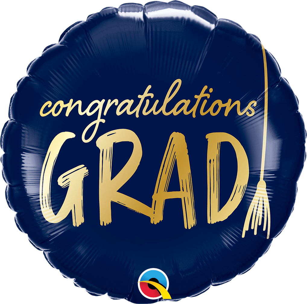 Balloons2Go Balloons Congrats Grad Color Confetti Balloon 18in Congrats Grad Confetti Balloon | Graduation Foil Balloon