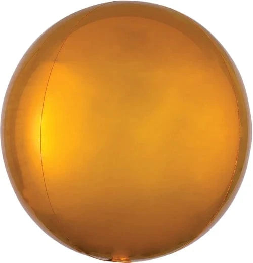 Balloons2Go Balloons 16" Orbz Foil Balloon Gold 16" Orbz Foil Balloon Gold