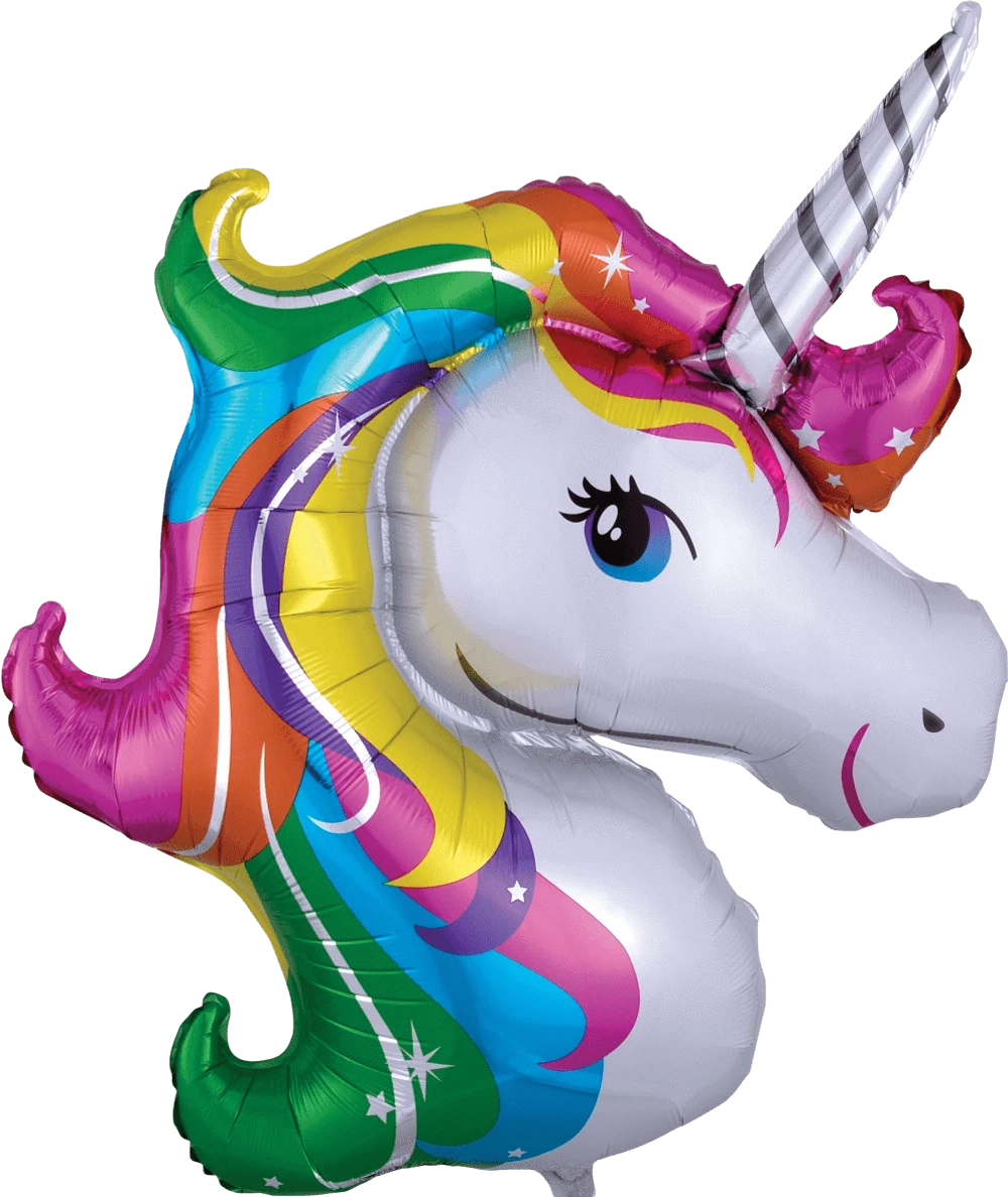 Balloons2Go Balloons 33 inch Rainbow Unicorn Foil Balloon 33 inch Rainbow Unicorn Foil Balloon