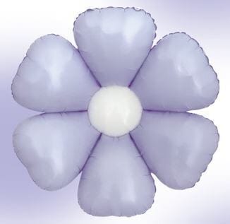 Balloons2Go Balloons Daisy Balloon- Lilac Lilac Daisy Balloon | Cute Floral Balloon Design