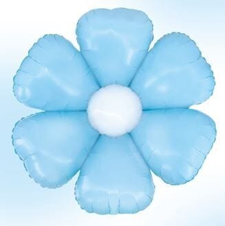 Balloons2Go Balloons Daisy Balloon- Light Blue Light Blue Daisy Balloon | Flower-Themed Foil
