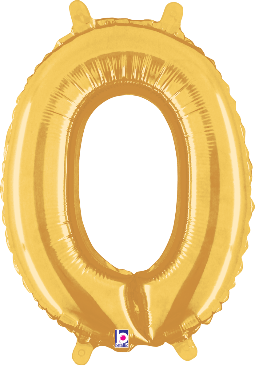 Balloons2Go Balloons 0 14 inch Foil Numbers Gold 14 inch Foil Numbers Gold