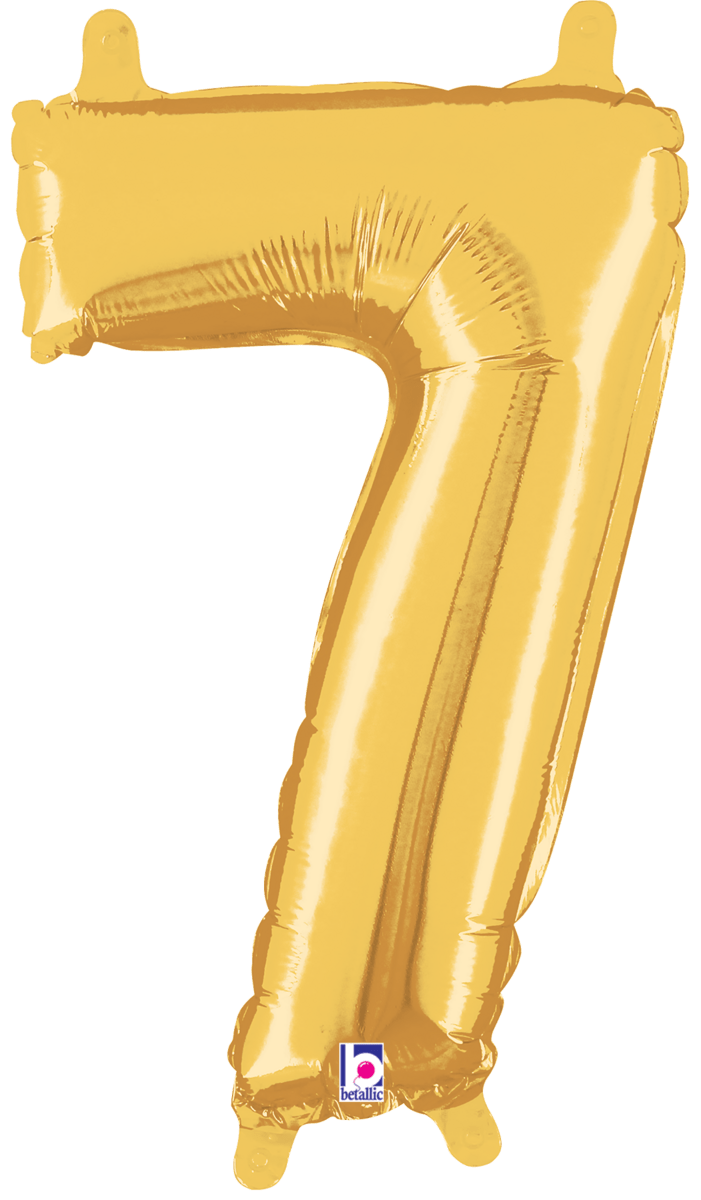 Balloons2Go Balloons 7 14 inch Foil Numbers Gold 14 inch Foil Numbers Gold
