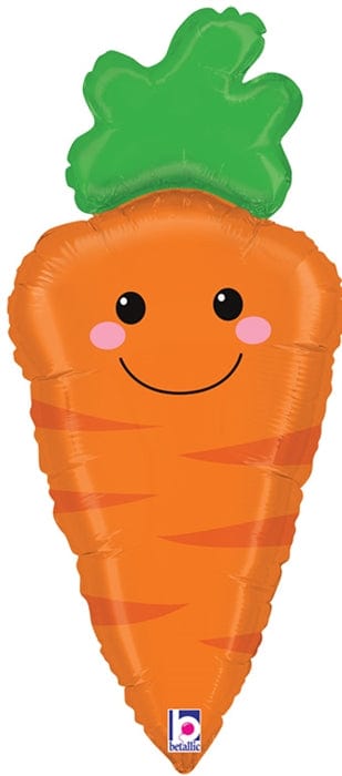 Balloons2Go Balloons 26 inch CARROT Produce Pal Foil Balloon 26in Carrot Produce Pal Balloon | Fun Food Foil Balloon