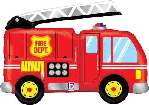 Balloons2Go Balloons 40" Fire Truck Balloon 40" Fire Truck Foil Balloon – Emergency Vehicle Decor