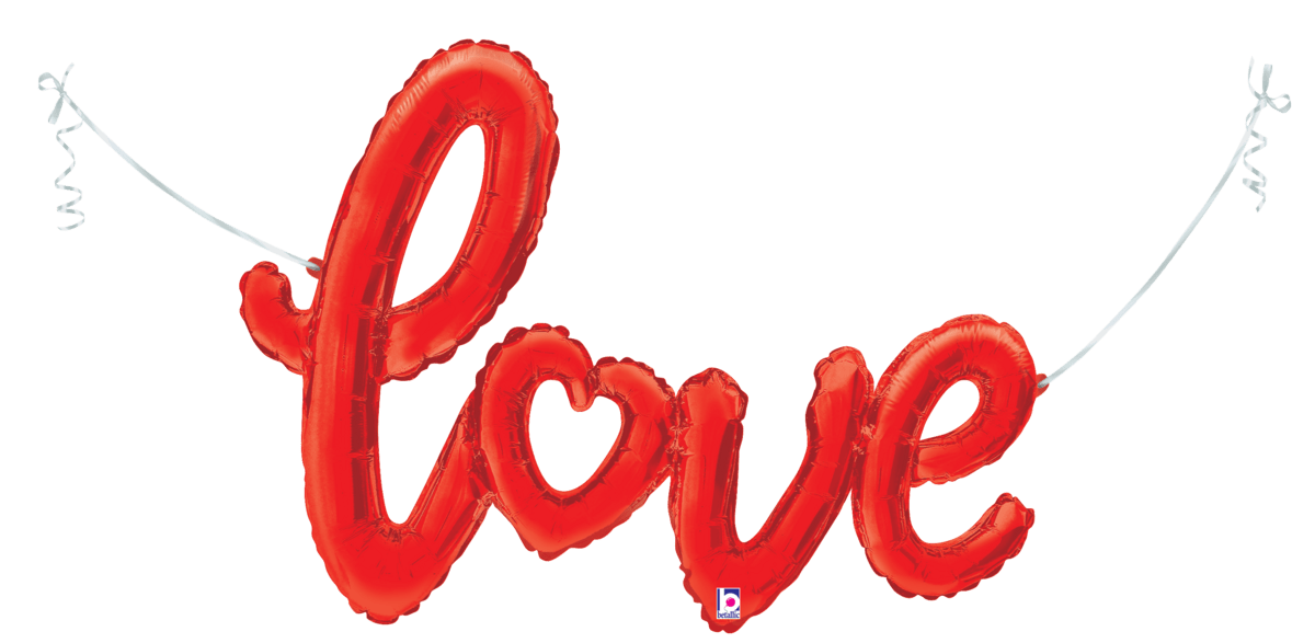 Balloons2Go Balloons 33" Love Script Foil Balloon 33" Love Script Foil Balloon