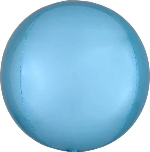 Balloons2Go Balloons 16" Orbz Foil Balloon Pale Blue 16in Orbz Foil Balloon - Pale Blue | Elegant Sphere Balloon